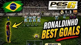 PES 6 | BEST GOALS 🔥 MEJORES GOLES - RONALDINHO 🇧🇷 #pes #efootball