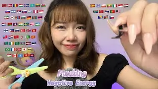 ASMR Plucking Negative Energy in 70+ Different Languages (3 hours for sleep)