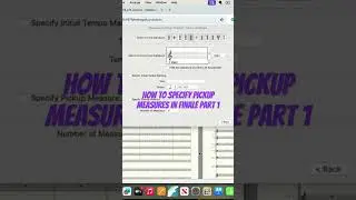 #howto specify #pickupmeasures in #Finale #part1
