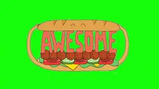 Animated Bread green screen video for Youtubers copyright free