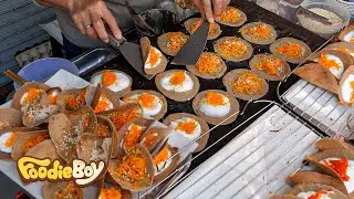 How to Make Thai Dessert Khanom Buang  | Thailand Dessert Crispy Pancakes