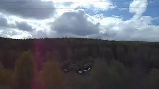 Южный Урал - город Златоуст из окна поезда