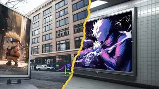 Watch How This Photoshop Master Turns Any Poster into a Billboard Masterpiece! 🎨💥 #PhotoshopMagic