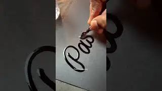 PASSION CALLIGRAPHY WITH A ROUND NIB AND FLUID PEN x PRADEEP #caligrapghy #FLUIDPEN #ART