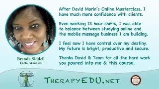 David Morin: Unique Opportunity for Medical Massage Therapists