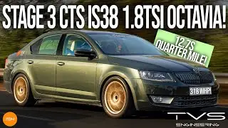 CTS IS38 Turbo Stage 3 Octavia TSI running 12.7 seconds in the 1/4 mile! (TVS Stage 4 TCU)