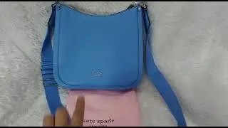tas wanita kate spade KS roulette medium messenger tide pool original