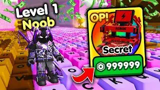 Starting Over as NOOB with OP SECRET in +1 Speed Keyboard Escape! (Roblox)