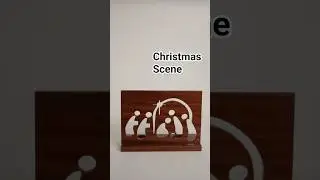 Nativity scene in solid mahogany wood. Christmas Gift