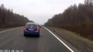 Авария на дороге в Сибири