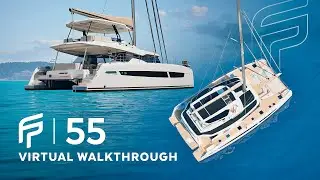 Overview of the FP55 by Fountaine Pajot | Full 3D tour