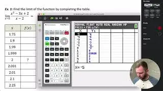Finding Limits Numerically with a Table of Values