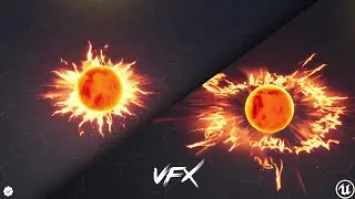 Dinamic Fire Sphere VFX Unreal Engine Preview