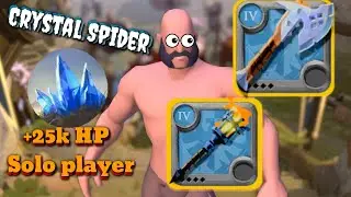 With this build I killed open world spider alone! || Albion Online || Battle axe is OP for PvE