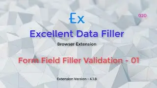 EDF4 - (20) Excellent Data Filler Browser Extension - V4 - Form Field Filler Validation - Part 1