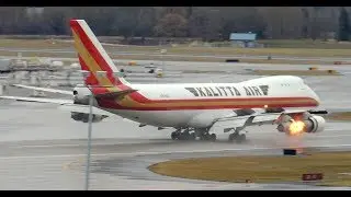 *RARE* Kalitta Air Boeing 747-200F [N704CK] landing in PDX