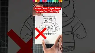 Never Draw Anger THIS Way! 😡 Inside Out #art #insideout2 #shorts