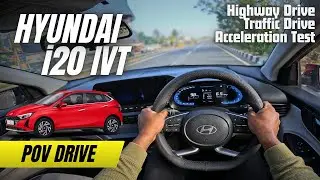 i20 Asta 1.2L IVT POV Drive | Most Premium Hatchback?