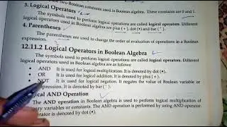 Logical operators in Boolean Algebra , Logical AND operation , logical AND symbol , Dot operation