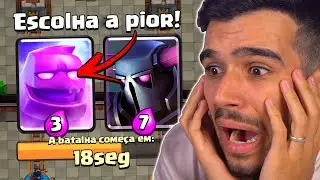 SÓ POSSO ESCOLHER A PIOR CARTA NO DESAFIO! CLASH ROYALE