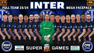 INTER Facepack PES 2021 Season 23/24 ( SIDER ◆ CPK ) ⚽ أحدث أوجه لاعبى انتر موسم 23/24