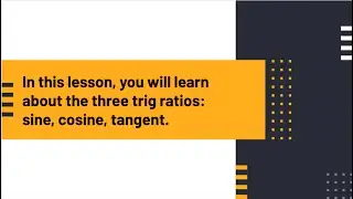 Intro to Trig Ratios #1 of 2