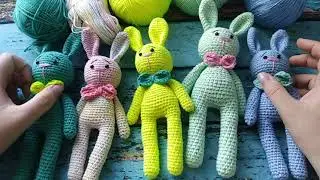 Вязаные игрушки из полухлопковой пряжи. Отчет за 2 недели