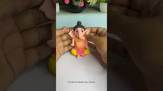 DIY clay Ganpati bappa making #shorts