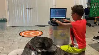 9 year old Controlling DJI Tello drone using Python Program
