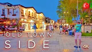 Antalya SIDE 📍 Old Town & SHOPPING STREET 🇹🇷 TURKIYE 4K Walking Tour 