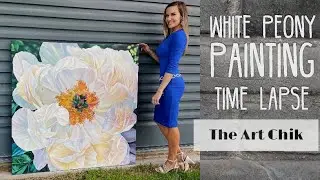 Peony Painting Time Lapse - By Artist, Andrea Kirk | The Art Chik