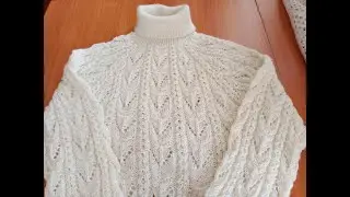Белый ажурный свитер из Шалуньи лайт.