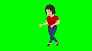 girl green screen video