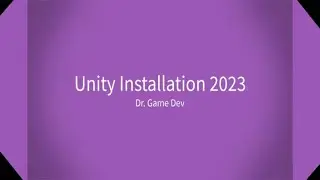 Unity 3D Installation 2023