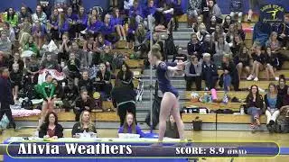 Alivia Weathers 4A State Balance Beam Final