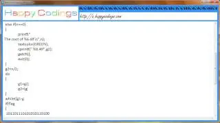Square root of a number without using Built In Function C Code Example