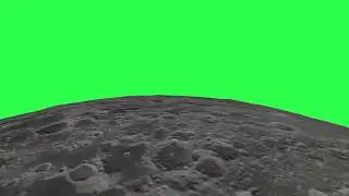green screen - fly over moon  - animation