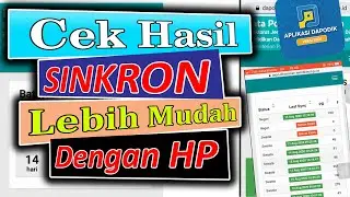 cara cek hasil sinkronisasi dapodik 2021 dengan HP