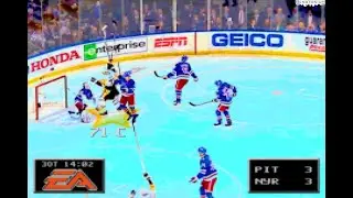 Penguins vs. Rangers, 3OT Goal | NHL '94 Remix
