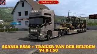 ETS2 1.50 - Scania R580 + Trailer Van der Heijden v4.0 1.50
