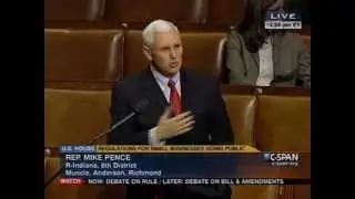 3-7-2012 - Pence Speaks on the House Floor in Support of the JOBS Act