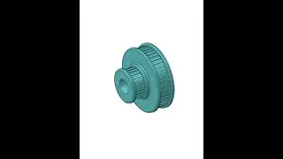 Belt guided pulley design in Solidworks. 