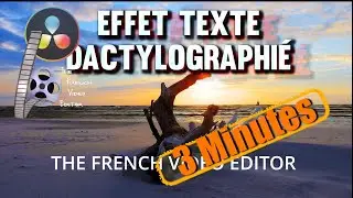 Comment faire un effet de texte dactylographié - Tutoriel davinci resolve