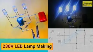 230V Night Lamp Circuit | How to Make Night Lamp | LED Bulb Circuit Diagram 230V | LED Lamp Circuit