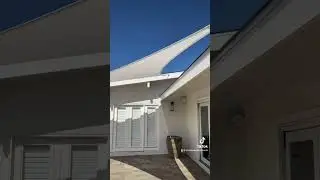 Installing a shade sail in La Jolla CA #sandiegoca #shadesails #sunshade #shazeeboshadesail