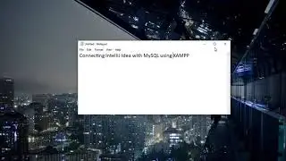IntelliJ IDEA Connection with MYSQL (XAMPP)