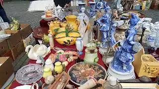 Антикварный рынок в центре Брюсселя! antique brocante Brussel!