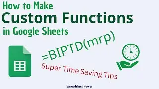 How to Create Custom Function in Google Sheets | Google Sheets User Defined Formula