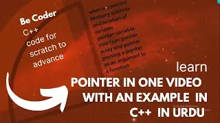 Pointer in c++ | Pointer in one video | All about pointer | pointer with example | pointer