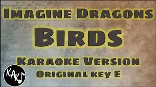 Imagine Dragons - Birds Karaoke Lyrics Instrumental Cover Original Key E